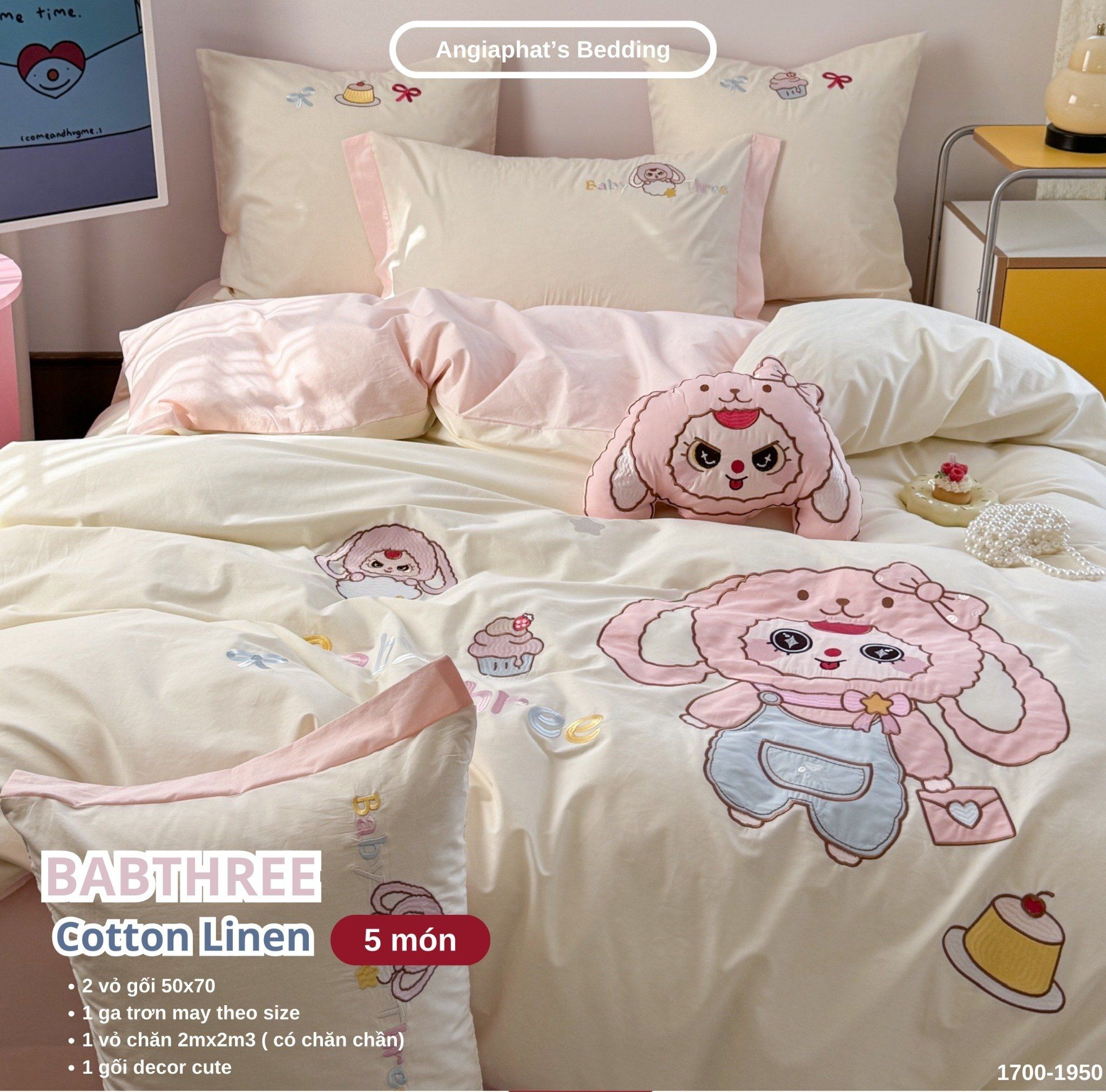 Bộ Chăn Ga Cotton Linen Kids / Cho Bé - BabyTree