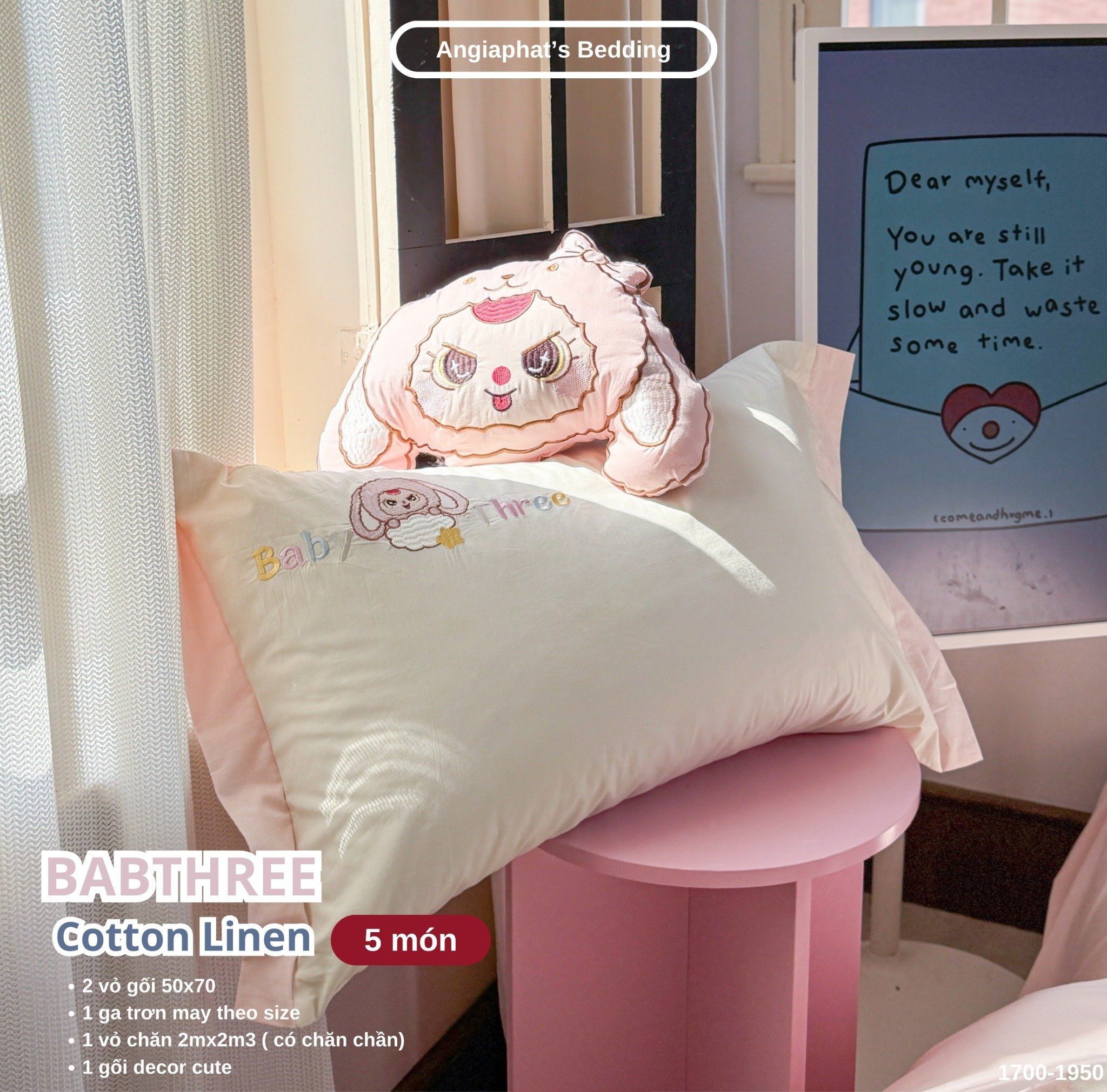 Bộ Chăn Ga Cotton Linen Kids / Cho Bé - BabyTree