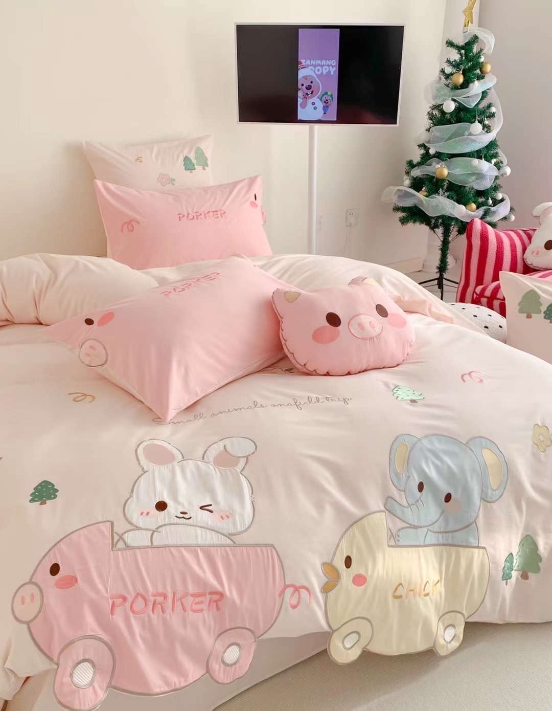 Bộ Chăn Ga Cotton Linen Kids - Vườn Thú