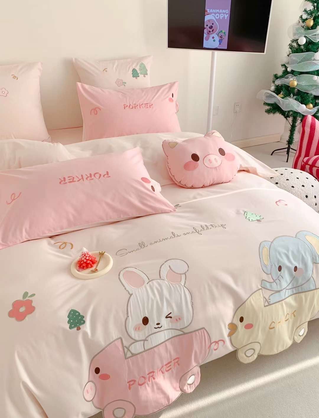 Bộ Chăn Ga Cotton Linen Kids - Vườn Thú
