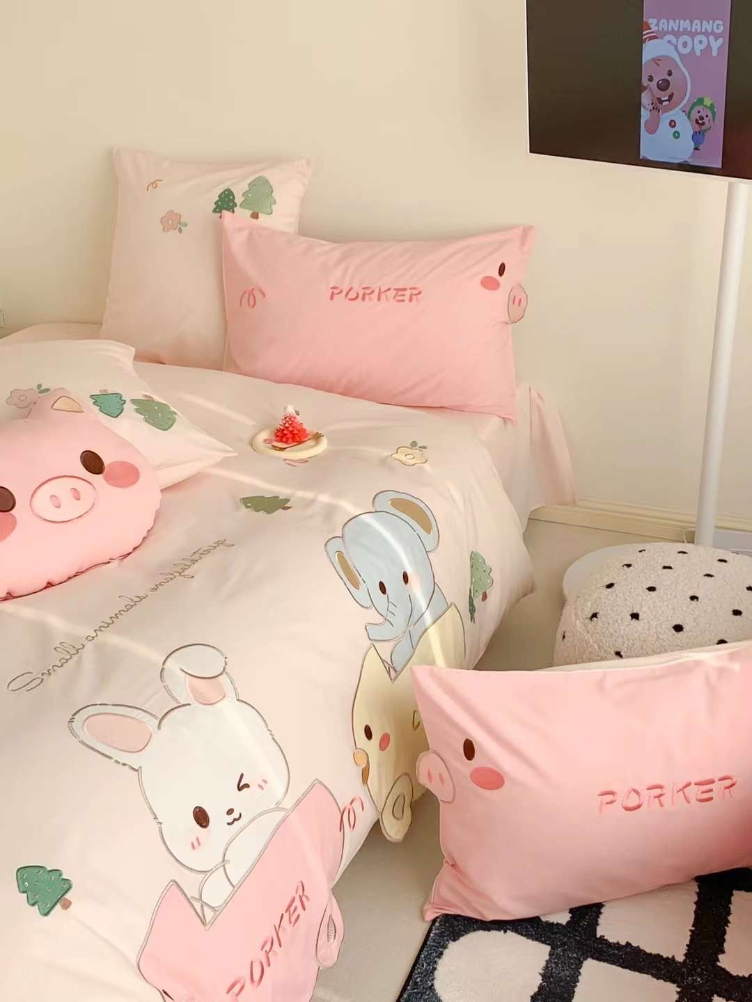 Bộ Chăn Ga Cotton Linen Kids - Vườn Thú