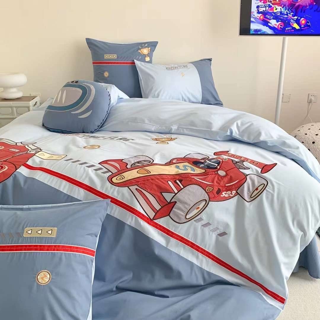 Bộ Chăn Ga Cotton Linen Kids - MÁY BAY