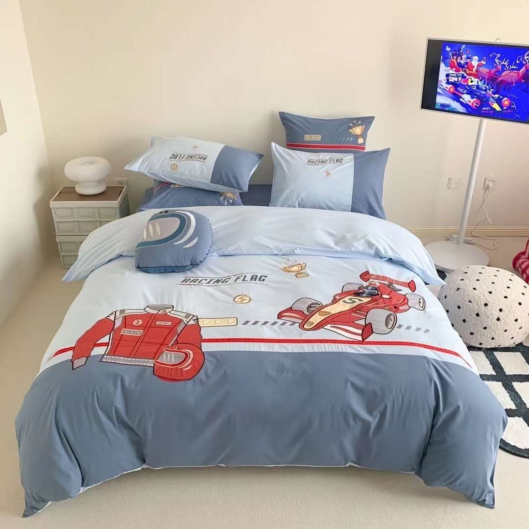 Bộ Chăn Ga Cotton Linen Kids - MÁY BAY