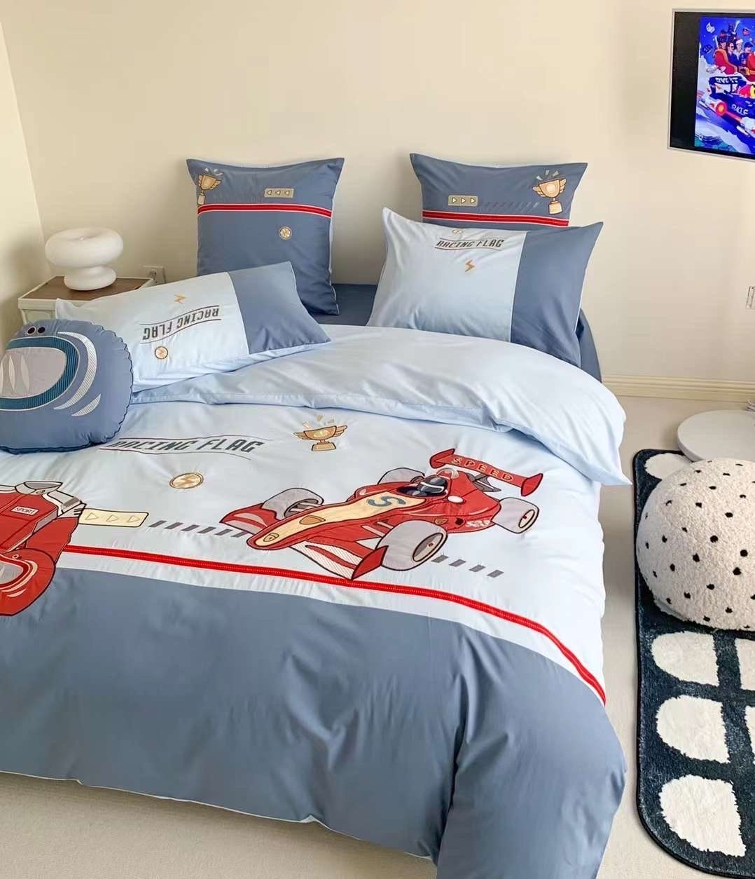 Bộ Chăn Ga Cotton Linen Kids - MÁY BAY