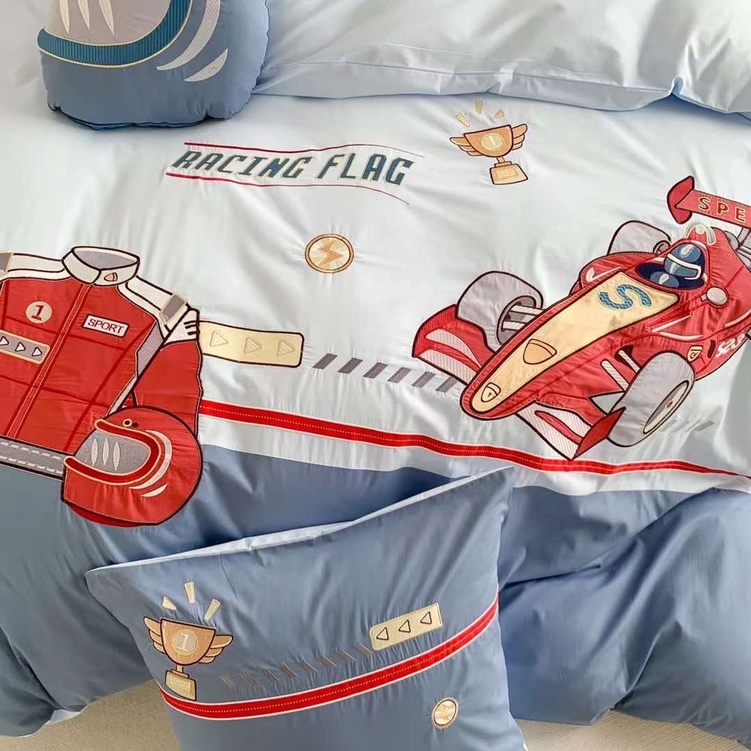Bộ Chăn Ga Cotton Linen Kids - MÁY BAY
