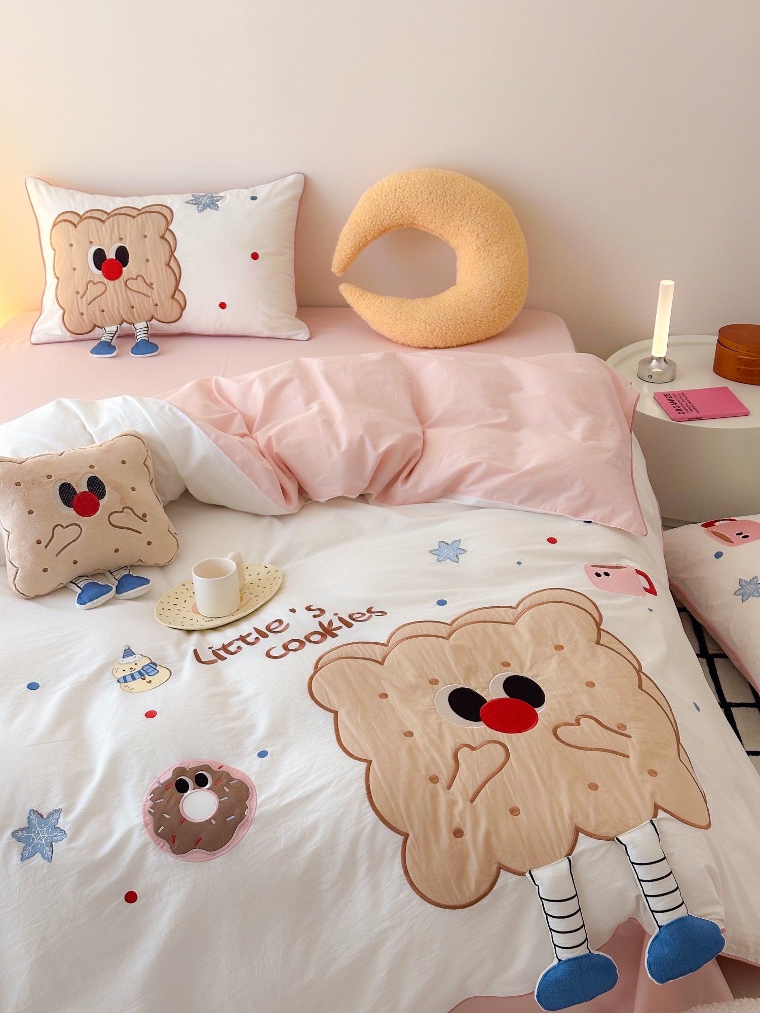 Bộ Chăn Ga Cotton Linen Kids - SANDWICH HỒNG
