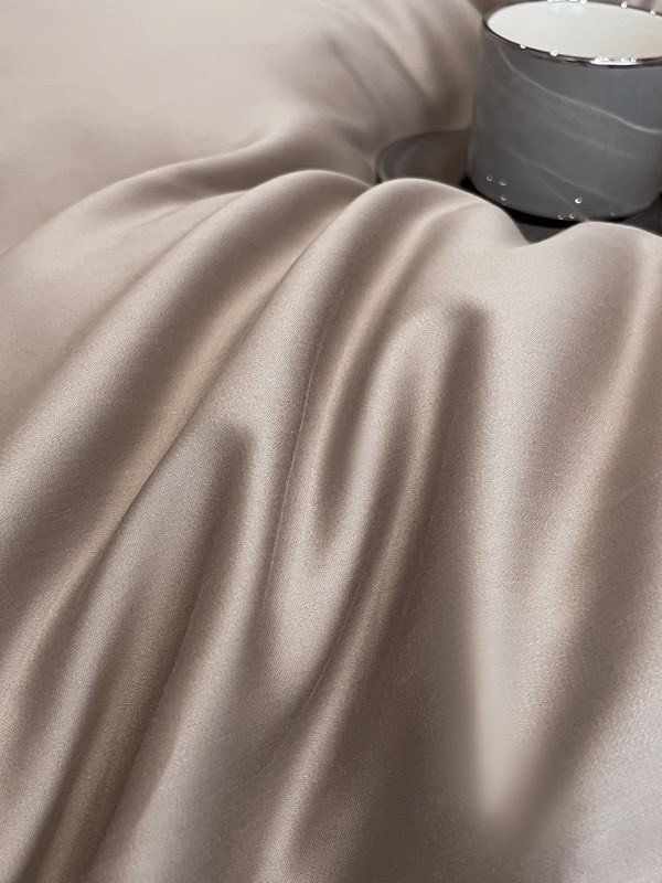 Bộ Chăn Ga Tencel 100s Viền - Be