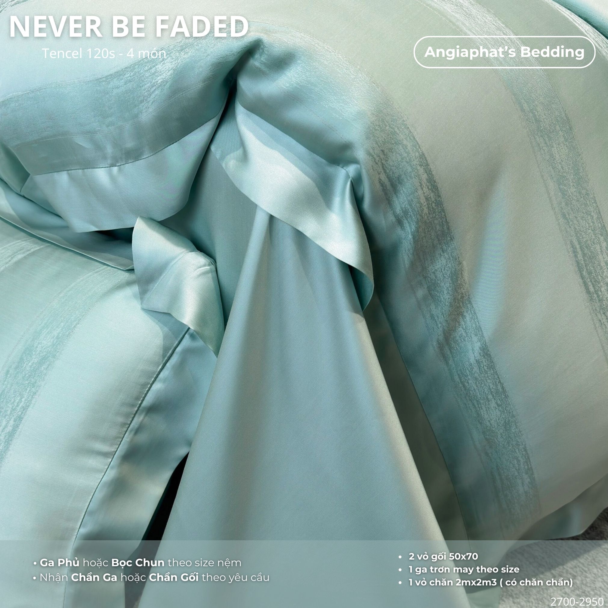 Set Chăn Ga Tencel 120s NEVER BE FADED - Màu 1