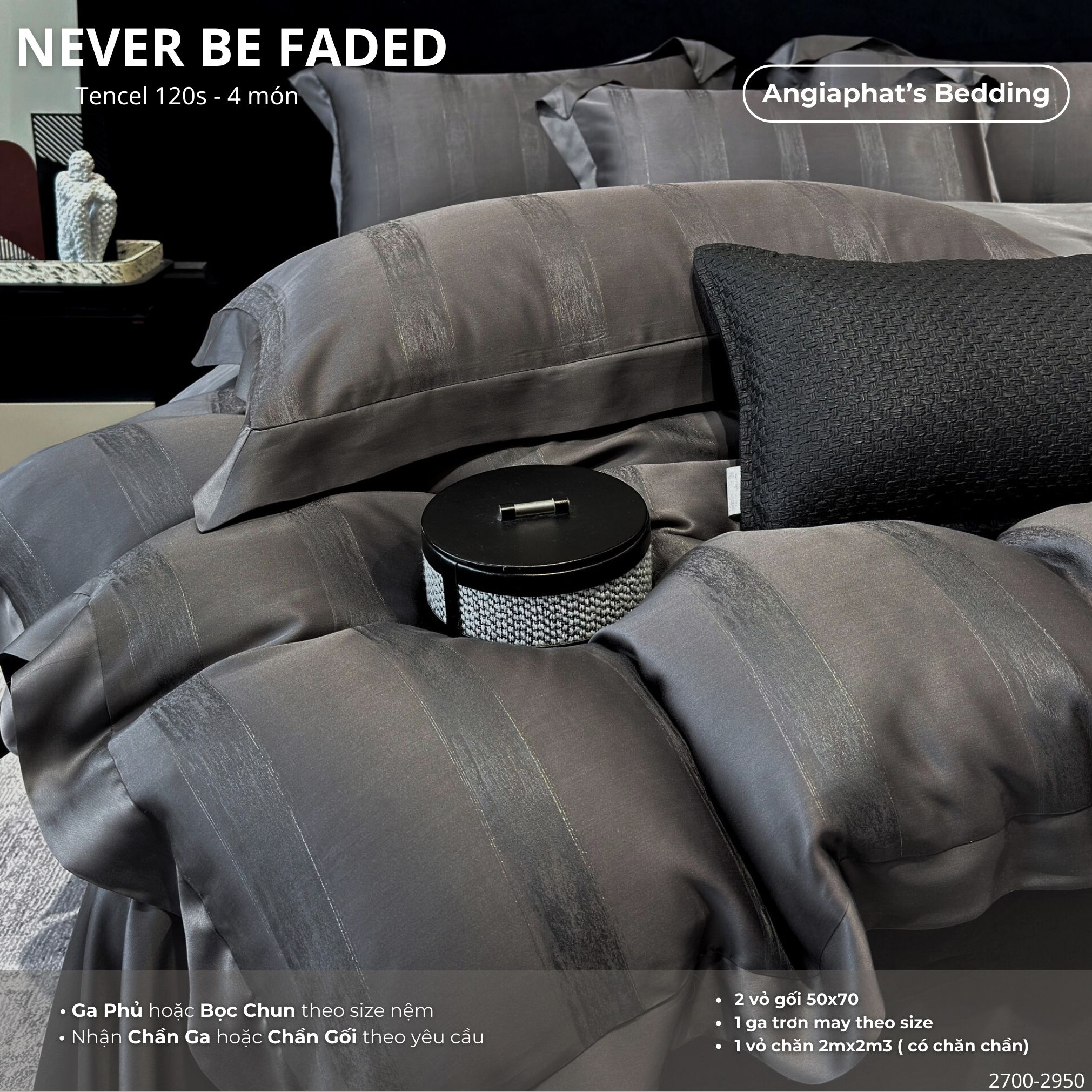 Set Chăn Ga Tencel 120s NEVER BE FADED - Màu 2