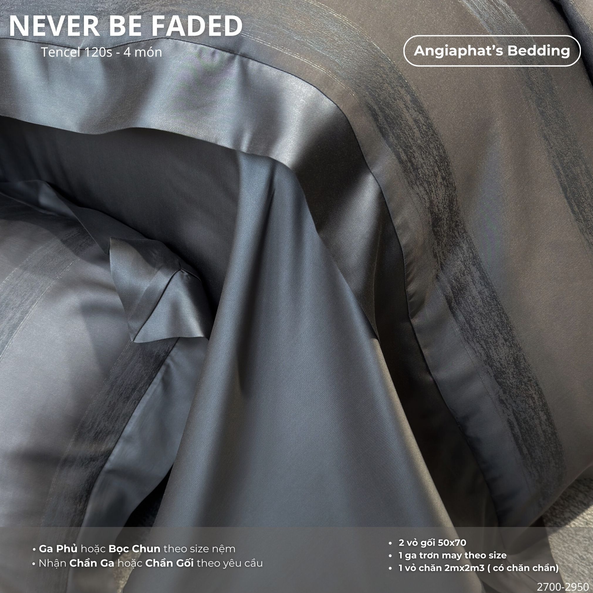 Set Chăn Ga Tencel 120s NEVER BE FADED - Màu 2