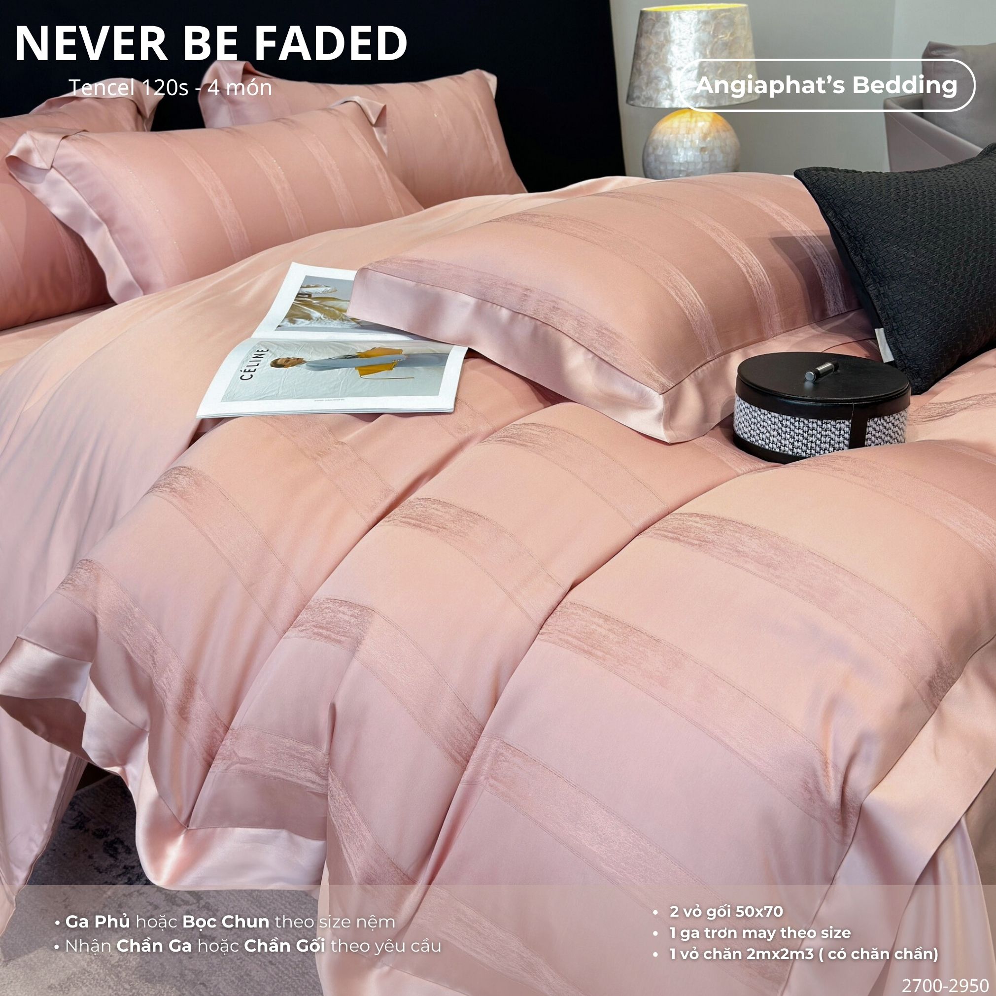 Set Chăn Ga Tencel 120s NEVER BE FADED - Màu 4