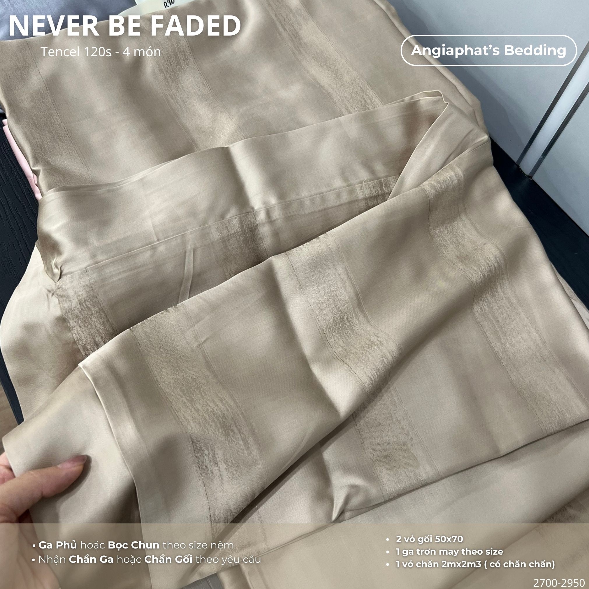 Set Chăn Ga Tencel 120s NEVER BE FADED - Màu 5