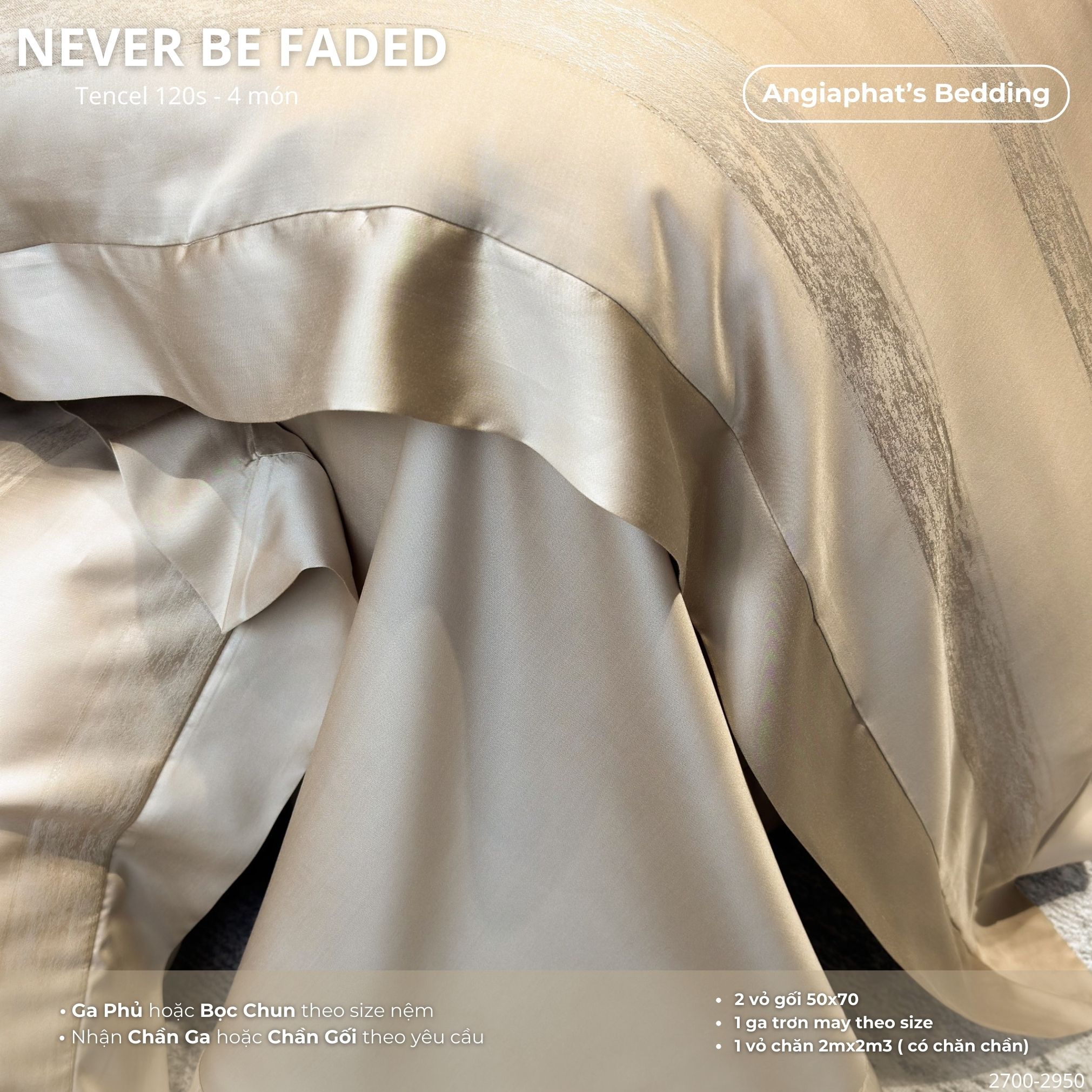 Set Chăn Ga Tencel 120s NEVER BE FADED - Màu 5