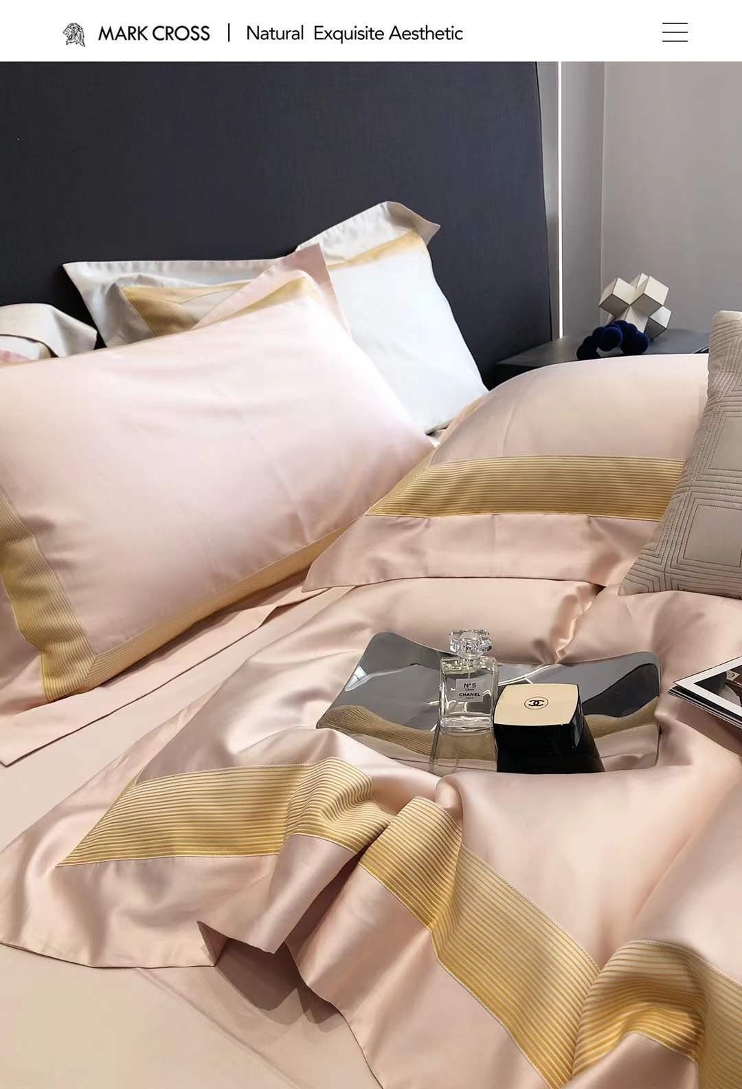 Bộ Vỏ Chăn Ga Cao Cấp - Nano Silk - Hồng