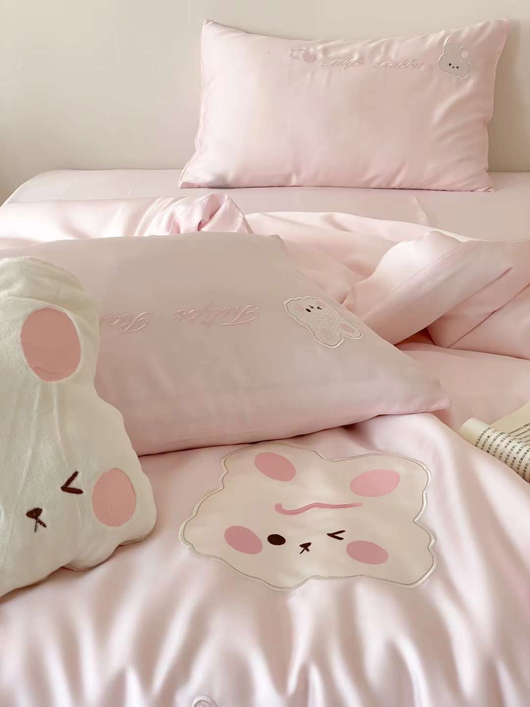 Bộ Chăn Ga Tencel 100s Cho Bé - Tulip Rabbit