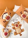  Bộ Vỏ Chăn Ga Gối Trẻ Em - Cotton Linen Kids - Hổ Cam 