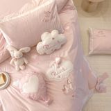  N Bộ Vỏ Chăn Ga Gối Trẻ Em - Cotton Linen Kids - MÂY TRẮNG 