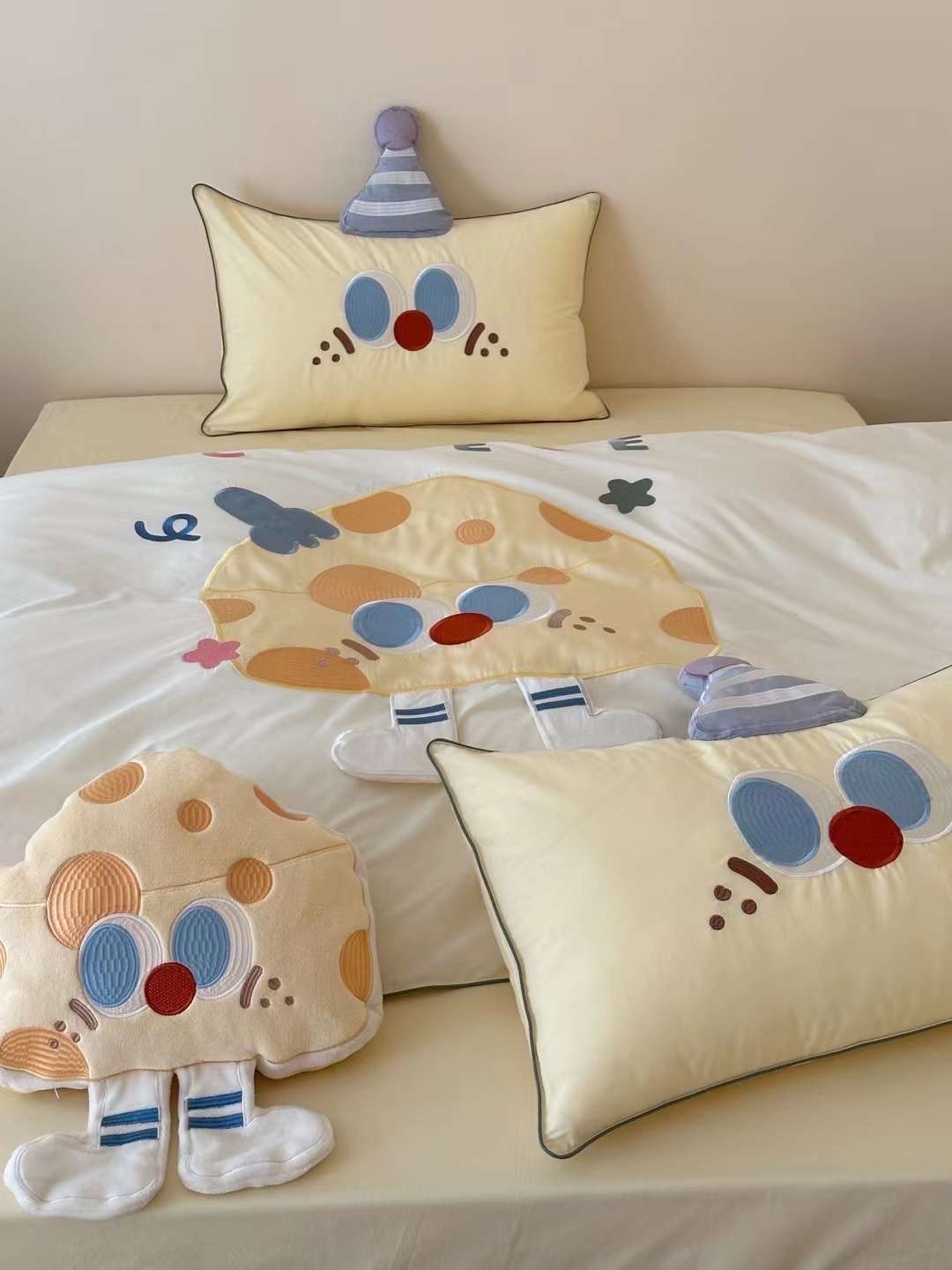  Bộ Vỏ Chăn Ga Gối Trẻ Em - Cotton Linen Kids -  Cây Nấm Vàng 