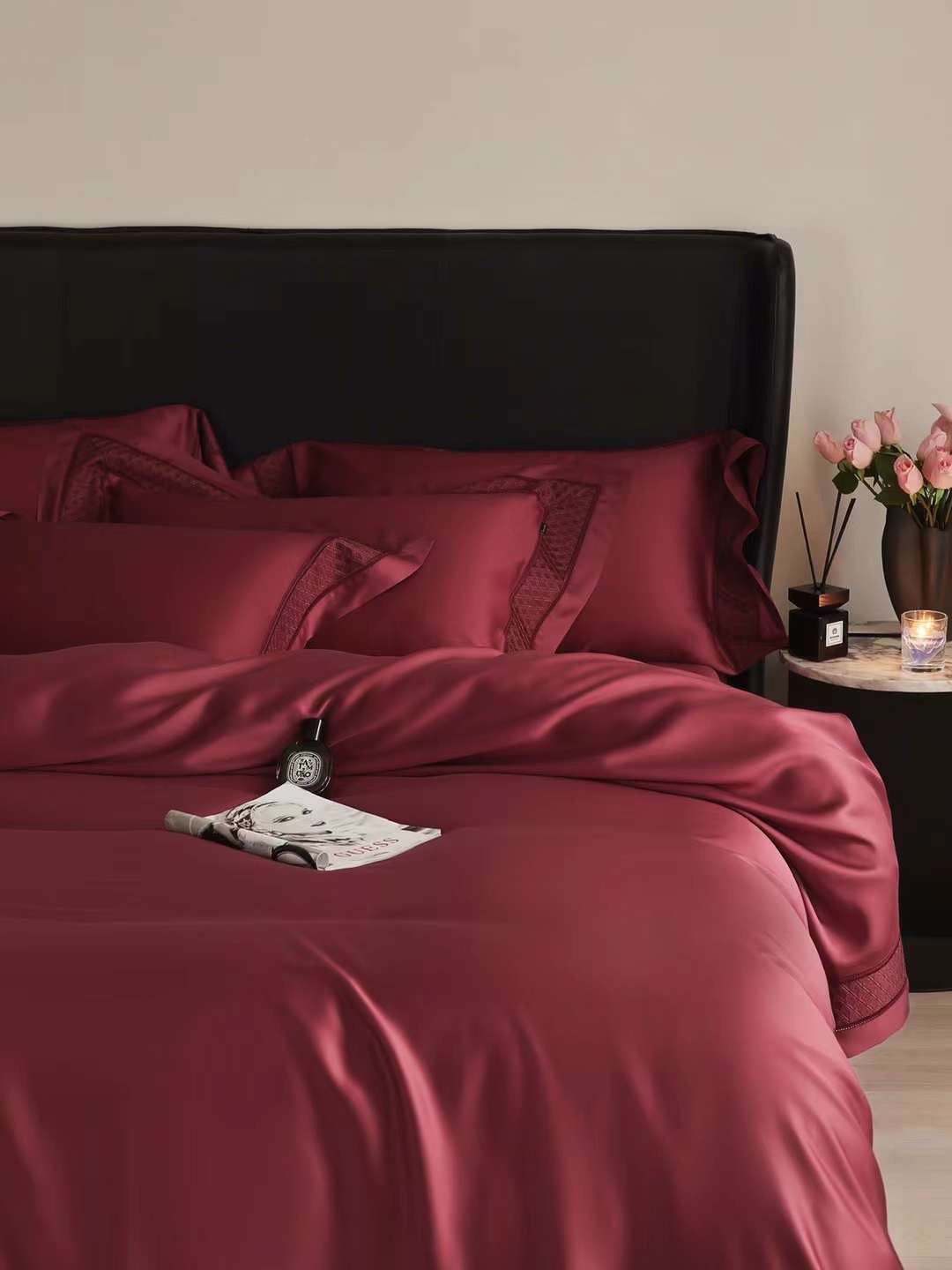 BỘ CHĂN GA TENCEL 120S FREEMONDE 2024 - MÀU ĐỎ