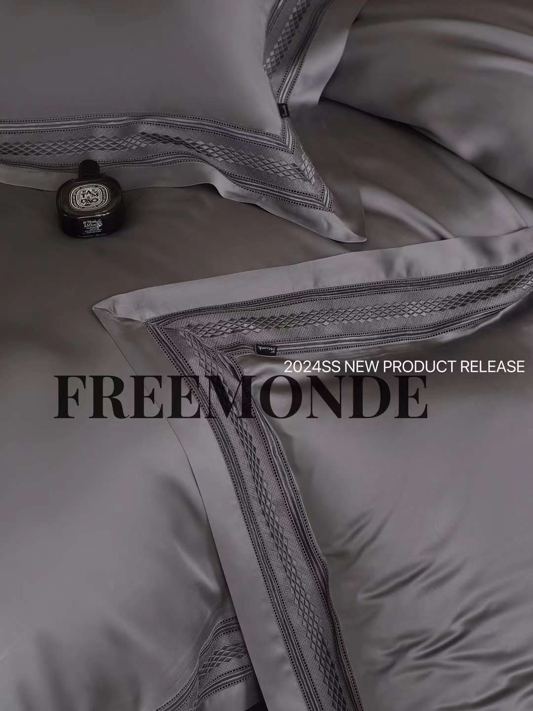 BỘ CHĂN GA TENCEL 120S FREEMONDE 2024 - MÀU XÁM