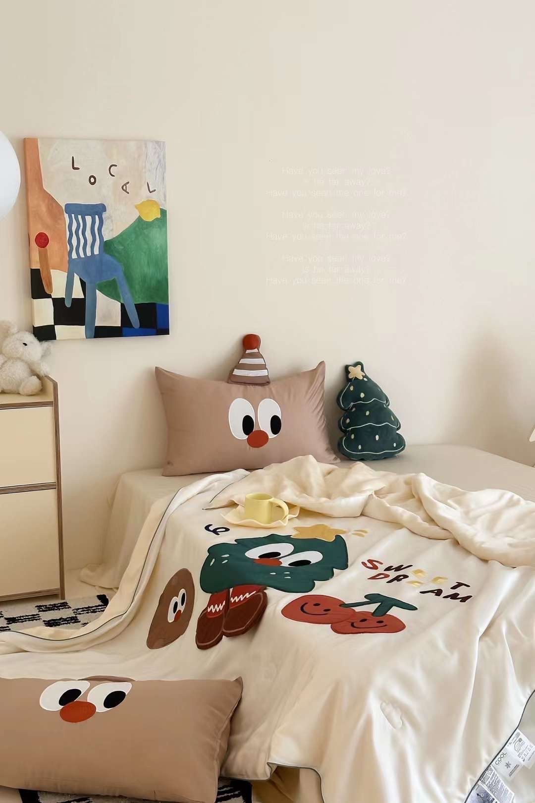 Chăn ga tencel chăn hè cho bé - Sweet dream kem