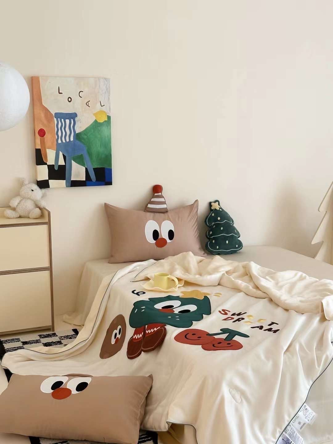 Chăn ga tencel chăn hè cho bé - Sweet dream kem