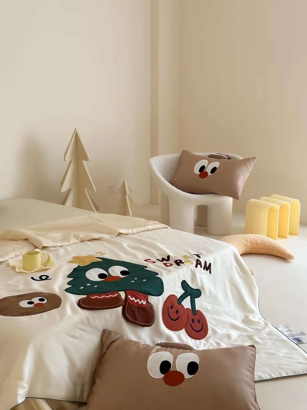 Chăn ga tencel chăn hè cho bé - Sweet dream kem