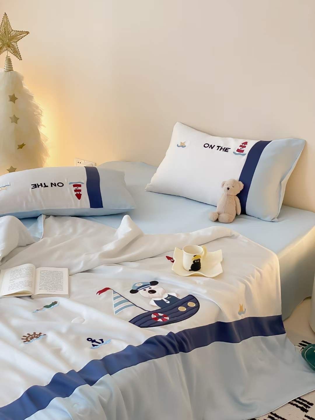 Chăn ga tencel chăn hè cho bé - Chó cứu hộ