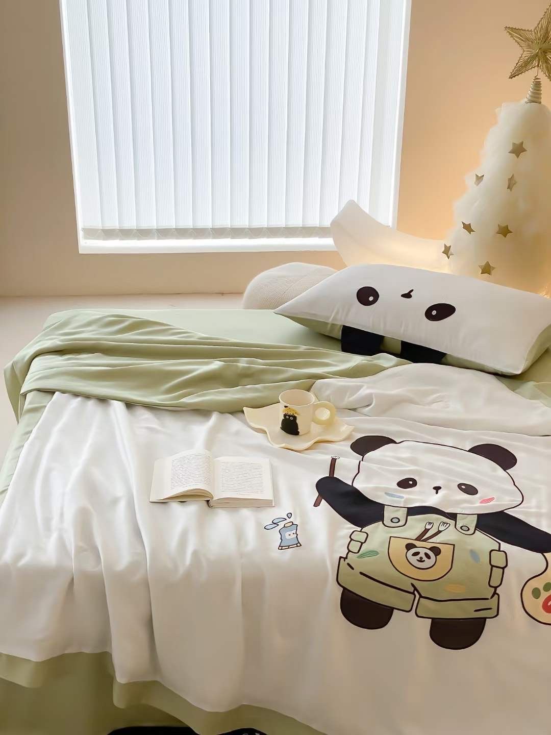 Chăn ga tencel chăn hè cho bé - Gấu Trúc