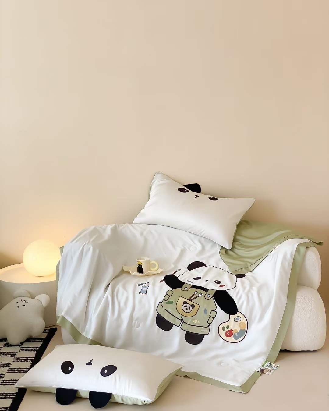 Chăn ga tencel chăn hè cho bé - Gấu Trúc