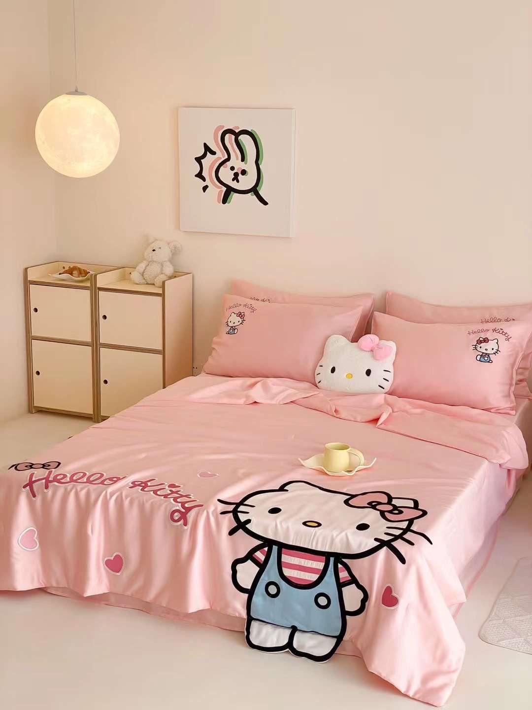Chăn ga tencel chăn hè cho bé - Hello Kitty
