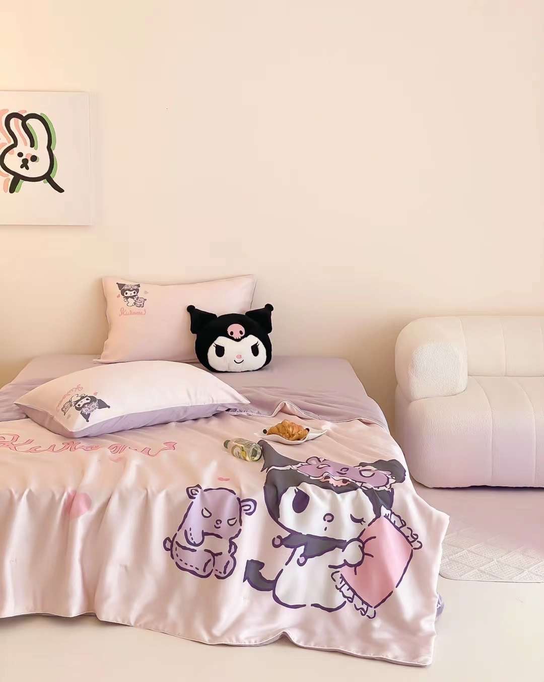 Chăn ga tencel chăn hè cho bé - Kuromi 1