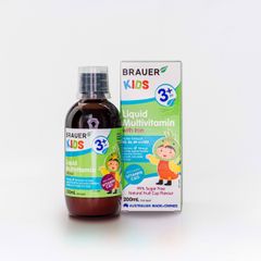 Brauer Kids Liquid Multivitamin With Iron 3+ Bổ sung 19 vitamin nhóm B .200ml