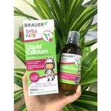 Hỗ Trợ Sự Phát Triển Xương Răng Chắc Khỏe Brauer Baby & Kids Liquid Calcium 1+ 200ml