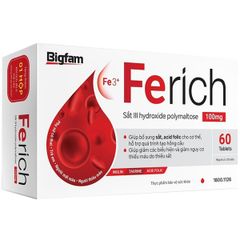 Ferich Bố Sung Sắt, Acid Folic Cho Cơ Thể Big Family Hộp 60 viên