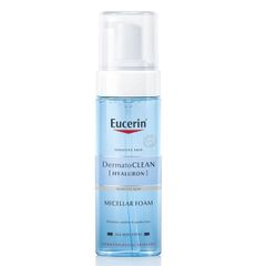 Tẩy Trang & Rửa Mặt Cho Da Nhạy Cảm Eucerin DermatoCLEAN Hyaluron Micellar Foam Chai 200ml