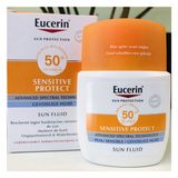 Kem Chống Nắng Cho Mọi Loại Da, Đặc Biệt Da Nhạy Cảm Eucerin Sensitive Protect Sun Mattifying Fluid SPF50+ Chai 50ml