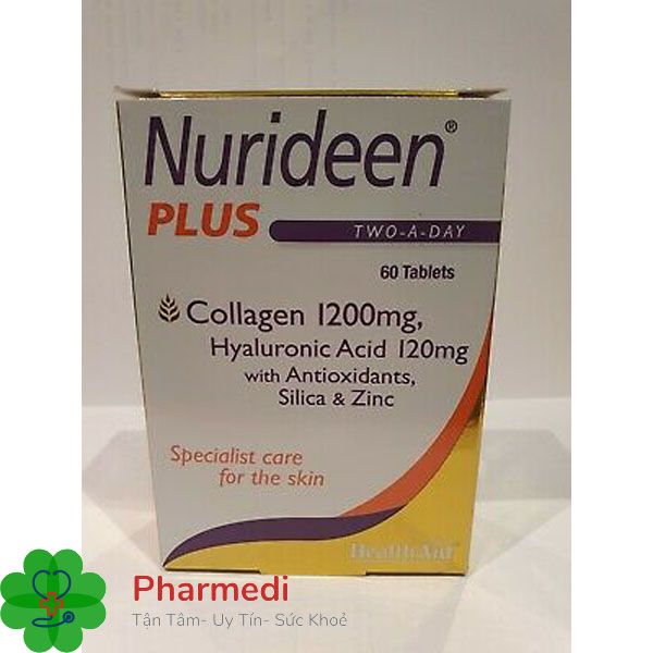 Viên Uống Đẹp Da Collagen HealthAid Nurideen Plus 1200mg 60 Tablets – Nhà  Thuốc Pharmedi
