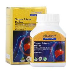 Viên Uống Thải Độc Gan Cải Thiện Chức Năng Gan Vitatree Super Liver Detox 100 Viên
