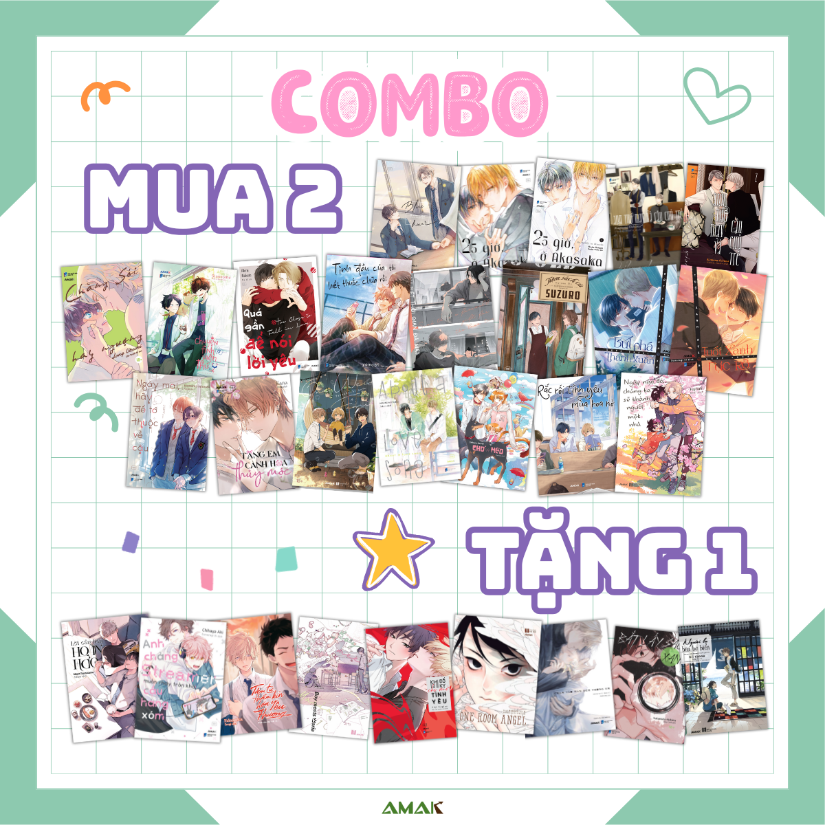 Combo Mua 2 Cuốn Truyện Tranh BL Tặng 1 Cuốn Truyện Tranh BL Ngẫu Nhiên