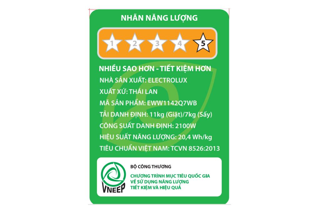 EWW1142Q7WB - Máy Giặt Sấy Electrolux UltimateCare 700 Inverter Giặt 11 kg - Sấy 7 kg