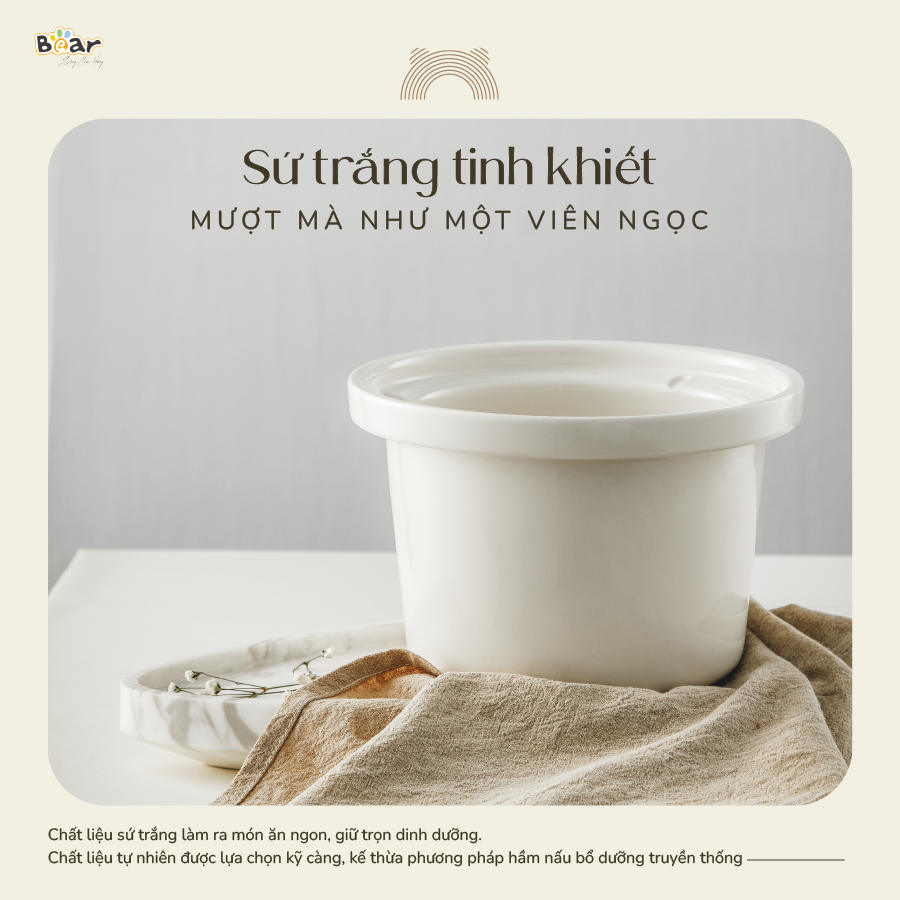 SB-NNC15 - Nồi Nấu Chậm Bear 1.5 Lít