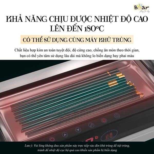 CX-E0102 - Bộ Đũa Nhựa Phủ Nano Bear