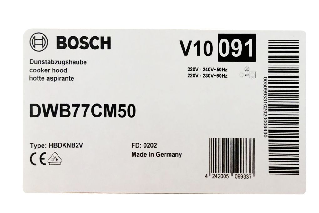 DWB77CM50 - Máy Hút Mùi Áp Tường Bosch - 70Cm