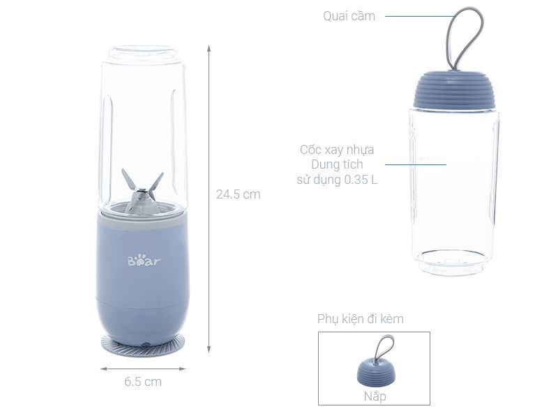 LLJ-D04B1 - Máy xay sinh tố cầm tay Bear _ 150W
