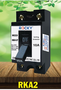 RKA2 - Cầu dao an toàn ROCKY loại tốt kèm vỏ, không vỏ, CB aptomat MCCB, Át atomat, CB cóc
