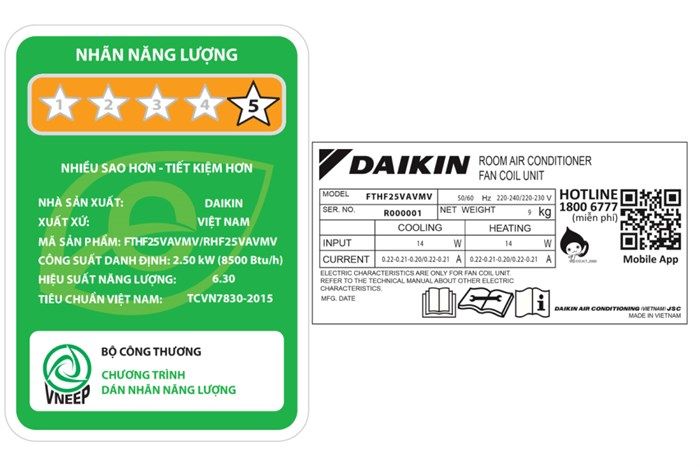 FTHF25VAVMV - Máy Lạnh 2 chiều Daikin Inverter _ 1 HP
