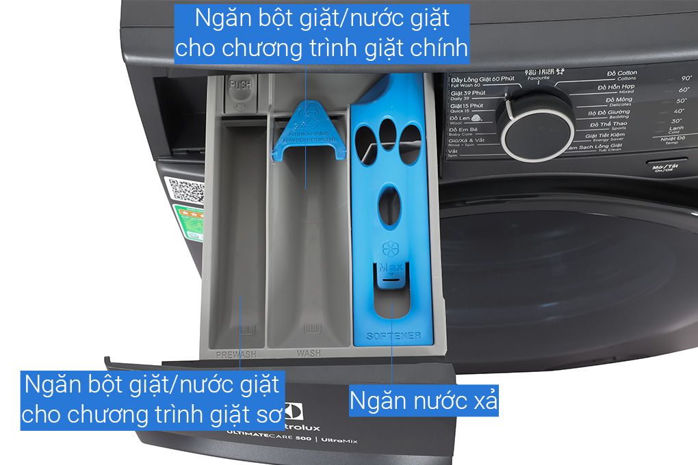 EWF1024P5SB - Máy Giặt Electrolux UltimateCare 500 Inverter 10 Kg - Xám