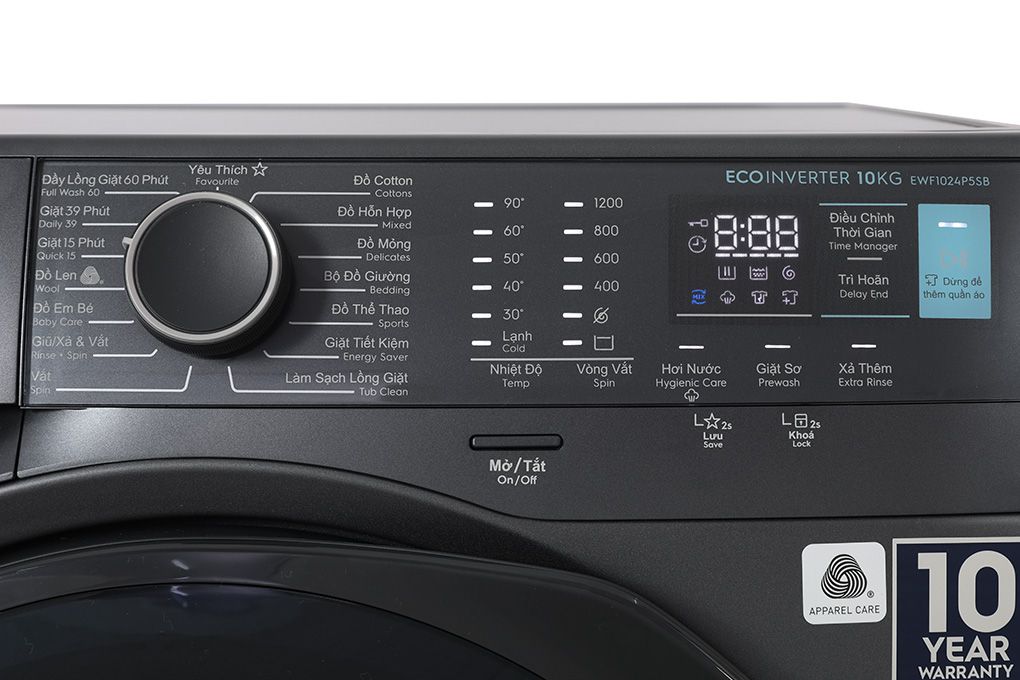 EWF1024P5SB - Máy Giặt Electrolux UltimateCare 500 Inverter 10 Kg - Xám