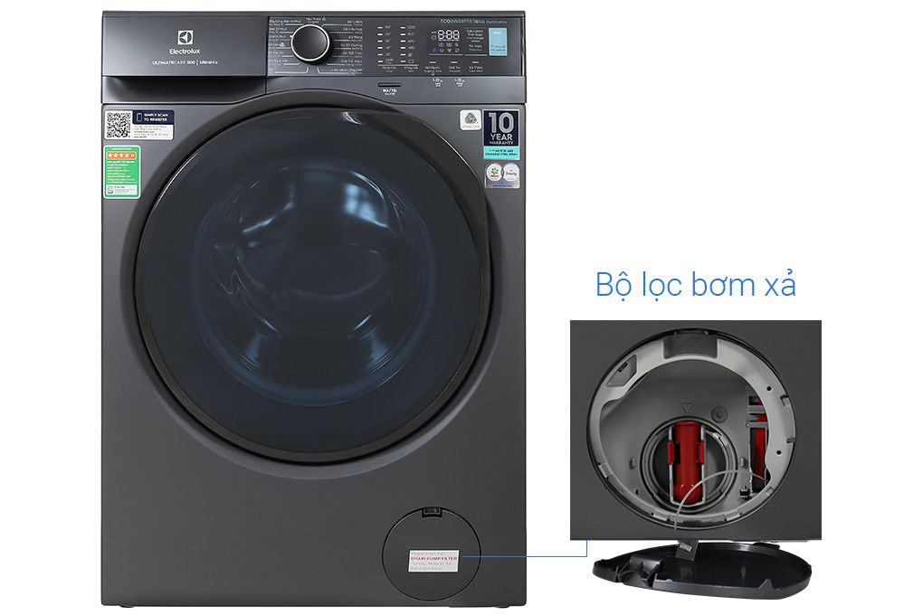 EWF1024P5SB - Máy Giặt Electrolux UltimateCare 500 Inverter 10 Kg - Xám